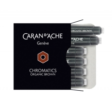 Naboje CARAN D'ACHE Chromatics Organic Brown, 6szt., brązowe