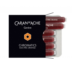 Naboje CARAN D'ACHE Chromatics Electric Orange, 6szt., pomarańczowe