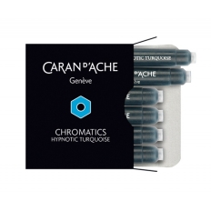 Naboje CARAN D'ACHE Chromatics Hypnotic Turquoise, 6szt., turkusowe