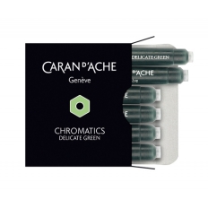 Naboje CARAN D'ACHE Chromatics Delicate Green, 6szt., jasnozielone