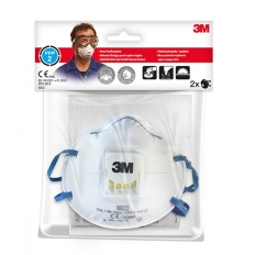 Półmaska ochronna z zaworkiem 3M Cool Flow FFP2 (8822), przeciw pyłom i mgłom
