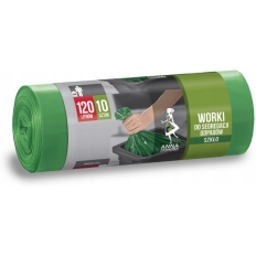 Worki do segregacji odpadów ANNA ZARADNA, szkło, 120 l, 10 szt., zielone, zielony