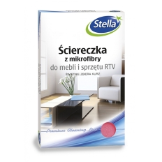 Ściereczka z mikrofibry STELLA, do mebli i sprzętu RTV, 1 szt., czerwony