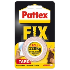 Taśma dwustronna PATTEX FIX, 1,5m x 19mm, 120kg