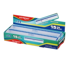 Linijka plastikowa KEYROAD, 15 cm, transparentna