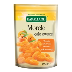 Morele całe owoce, Bakalland, 100 g