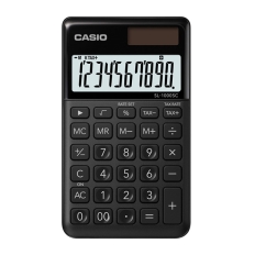 Kalkulator kieszonkowy CASIO SL-1000SC-BK-B, 10-cyfrowy, 71x120mm, kartonik, czarny