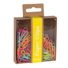 Zestaw APLI Fluor Collection, spinacze, 100 szt., mix kolorów