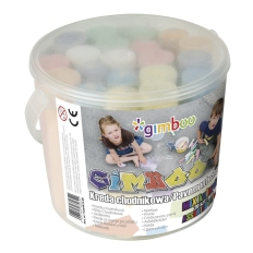 Kreda chodnikowa GIMBOO XXL, w plastikowym wiaderku, 20szt.