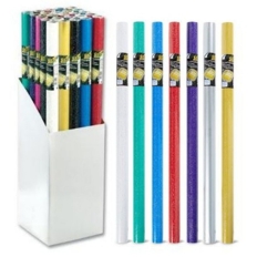 Papier prezentowy brokatowy, 70g/m2, 1 szt., 70x150cm, mix kolorów