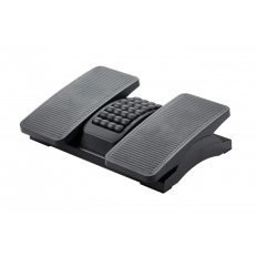 Podnóżek Q-CONNECT, 430x320mm, z oddzielnymi platformami na nogi, masażer, czarny