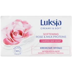 Kremowe mydło w kostce LUKSJA, róża, 90g