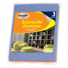 Ściereczki domowe GROSIK, 3 szt., mix kolorów