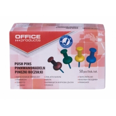 Pinezki beczułki OFFICE PRODUCTS, 50szt., mix kolorów