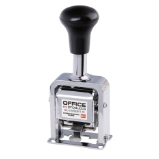 Numerator automatyczny OFFICE PRODUCTS, 6 cyfr, wys. liczb 4,5mm, srebrny