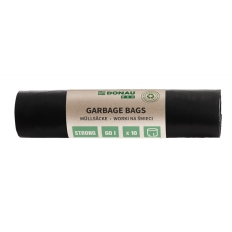 Worki na śmieci DONAU ECO, mocne (LDPE), 60l, 10 szt., czarne