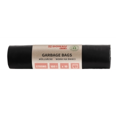 Worki na śmieci DONAU ECO, mocne (LDPE), 160l, 10 szt., czarne