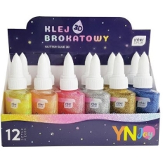Klej brokatowy 3D 40g YNJ 12 sztuk