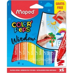 Flamastry do szyb COLORPEPS WINDOW 6 szt. 844820 MAPED