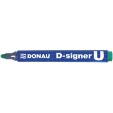 Marker permanentny DONAU D-Signer U, okrągły, 2-4mm (linia), zielony