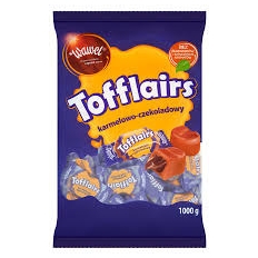 Cukierki Tofflairs WAWEL, karmelowo-czekoladowe, 1kg