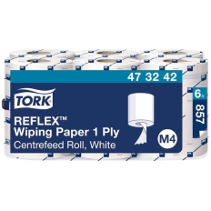 TORK 473242 czyściwo papierowe w roli, białe M4 300m (6 rolek) centralnie dozowane