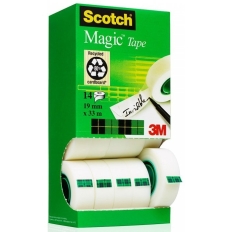 Taśma biurowa SCOTCH® Magic™ (8-1933R14 TPR), matowa, 19mm, 33m, 12szt., 2 rolki GRATIS