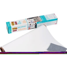 Suchościeralna folia w rolce POST-IT® Dry Erase (DEF4X3-EU), 91x122cm, biała