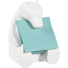 Podajnik do karteczek samoprzylepnych POST-IT® Miś (Bear-330), biały, w zestawie 1 bloczek Super Sticky Z-Notes