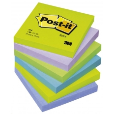 Karteczki samoprzylepne POST-IT® (654N), 76x76mm, 1x100 kart., jaskrawy zielony