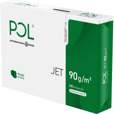 Papier ksero POL JET, A4, klasa A, 166CIE, 90gsm, 250ark.