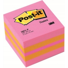 Mini Kostka samoprzylepna POST-IT® (2051P), 51x51mm, 1x400 kart., różowa