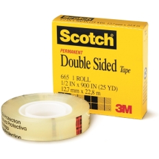 Taśma biurowa, dwustronna SCOTCH® (665), 12mm, 22,8m