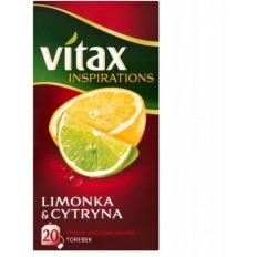 Herbata VITAX Inspirations, limonka z cytryną, 20 torebek