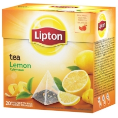 Herbata LIPTON, piramidki, 20 torebek, cytrynowa