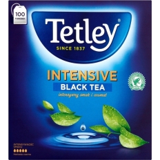 Herbata TETLEY Intensive Black, 100 torebek, z zawieszką