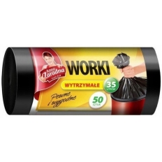 Worki na śmieci ANNA ZARADNA, wytrzymałe, 10% grubsze, 35L 50 szt.