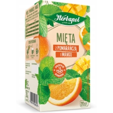 Herbata HERBAPOL Zielnik Polski, mięta z pomarańczą i mango, 20 torebek