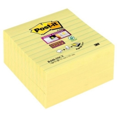 Karteczki samoprzylepne POST-IT® Super Sticky Z-Notes XL w linię (R440-SSCY), 101x101mm, 5x90 kart., żółte