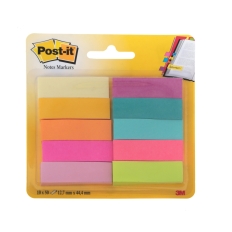 Zakładki indeksujące POST-IT® (670-10AB), papier, 12,7x44,4mm, 10x50 kart., mix kolorów