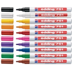 Marker olejowy e-751 EDDING, 1-2mm, czerwony