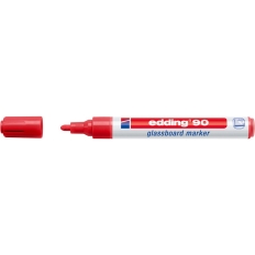 Marker do tablic szklanych e-90 EDDING, 2-3 mm, czerwony