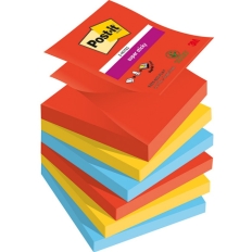 Karteczki samoprzylepne Post-it® Super Sticky Z-Notes, PLAYFUL, 76x76mm, 6x90 kart.