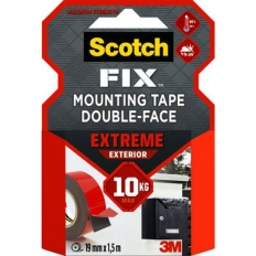 Taśma montażowa SCOTCH®, dwustronna, do ekstremalnych zastosowań, 19mm x 1,5m, czarna