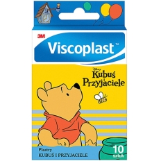 Zestaw plastrów VISCOPLAST, Kubuś i Przyjaciele, 10szt., mix kolorów