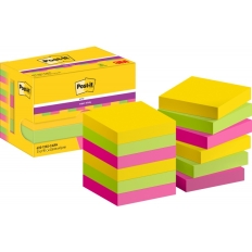 Karteczki samoprzylepne POST-IT® Super Sticky, 47,6x47,6mm, 12x90 kart., paleta Carnival