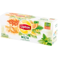 Herbata LIPTON mięta z cytrusami, 20 torebek