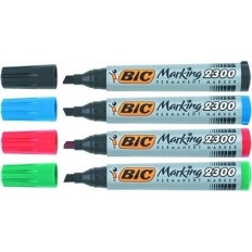 Markery permanentne BIC ECO 2300 mix 4 kolory ścięta końcówka 8209222