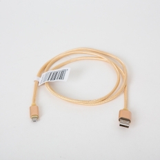 Kabel USB-A -> microUSB 1m pleciony złoty OMEGA IGUANA (43933)