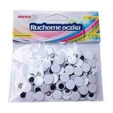 Oczka ruchome 12mm samoprzylepne (80szt) RO8 BREWIS